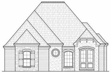 3-Bedroom, 1672 Sq Ft French Home Plan - 164-1256 - Main Exterior