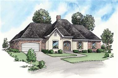 4-Bedroom, 1872 Sq Ft Country House Plan - 164-1266 - Front Exterior