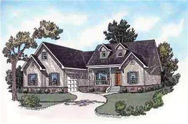 3-Bedroom, 1696 Sq Ft Country Home Plan - 164-1273 - Main Exterior