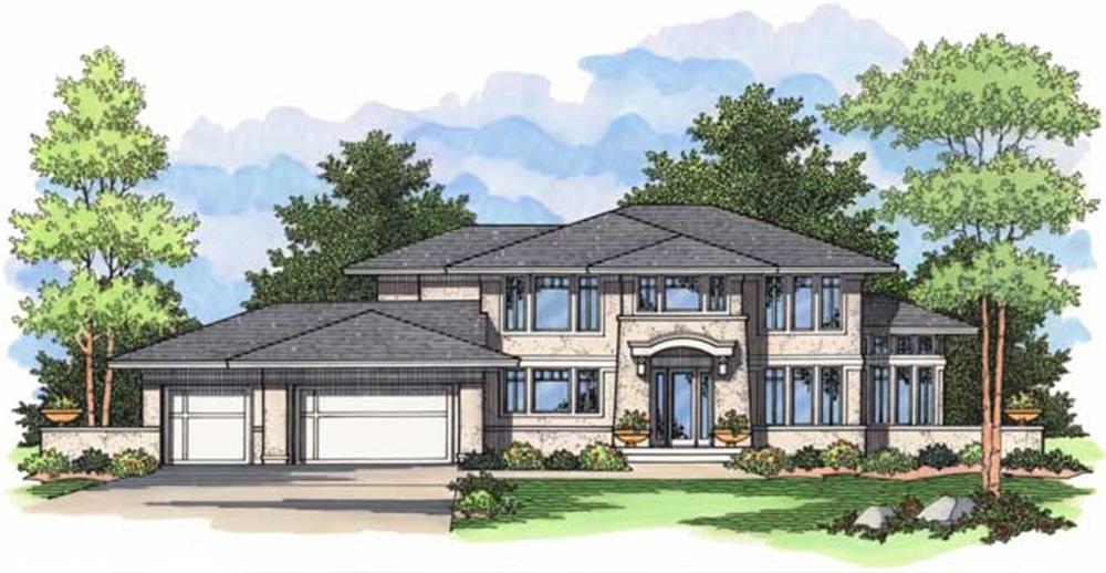 Colored Rendering of Houseplans CLS-4202.