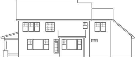 Home Plan Rear Elevation of this 4-Bedroom,2734 Sq Ft Plan -165-1002