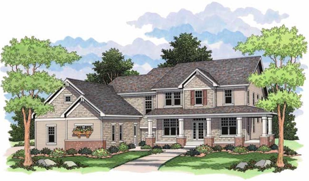 Front elevation of Country Houseplans CLS-2707.