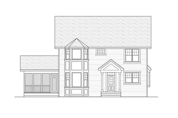 Home Plan Rear Elevation of this 3-Bedroom,3202 Sq Ft Plan -165-1007