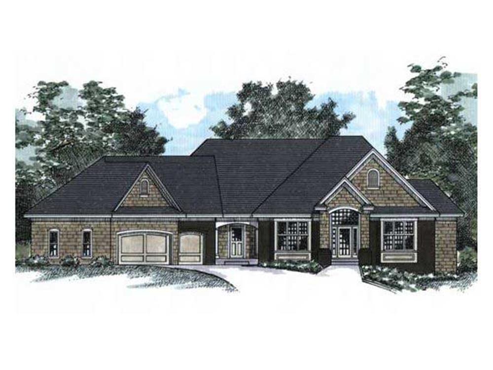 Front Elevation Rendering of European Home Plans CLS-4901.