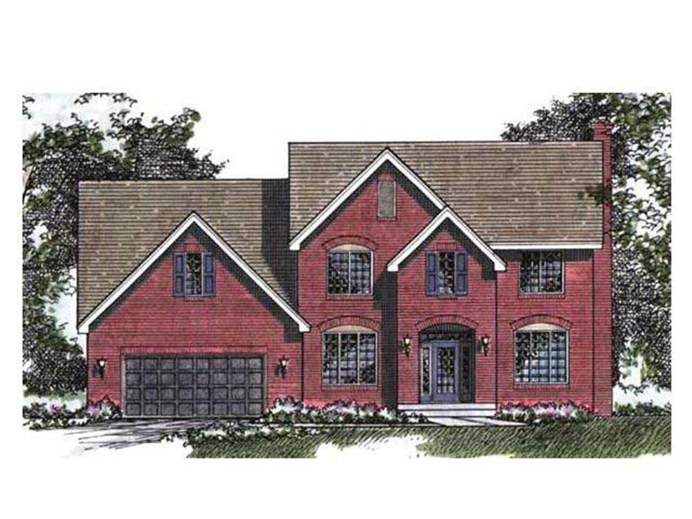 Colored Rendering of Country Houseplans CLS-2502.
