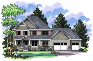 3-Bedroom, 2688 Sq Ft Country Home Plan - 165-1023 - Main Exterior