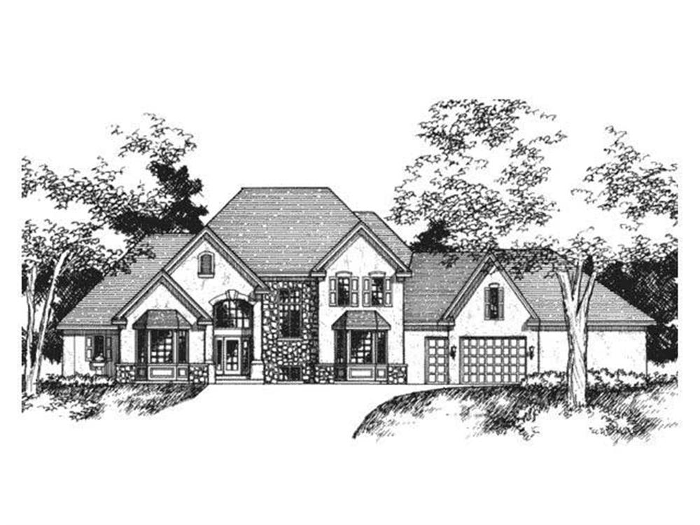 Front Elevation of European Homeplans CLS-3401.