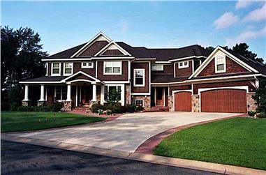 5-Bedroom, 4171 Sq Ft Country House - Plan #165-1051 - Front Exterior