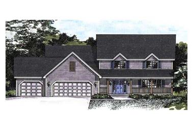 4-Bedroom, 2586 Sq Ft Country House Plan - 165-1053 - Front Exterior