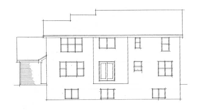 Home Plan Rear Elevation of this 4-Bedroom,2219 Sq Ft Plan -165-1063