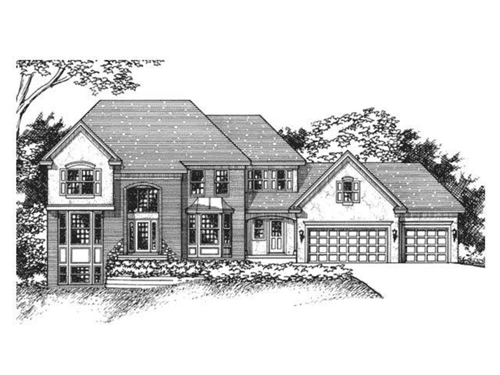 This image shows the European Style of these Houseplans.