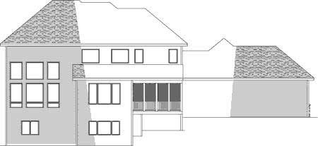 Home Plan Rear Elevation of this 3-Bedroom,3217 Sq Ft Plan -165-1082