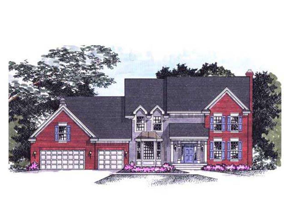 Colored Rendering of Country Houseplans CLS-3002.