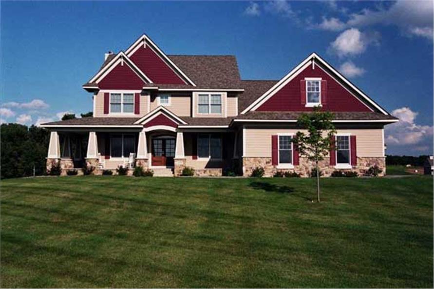 3-Bedroom, 3245 Sq Ft Country Home Plan - 165-1089 - Main Exterior