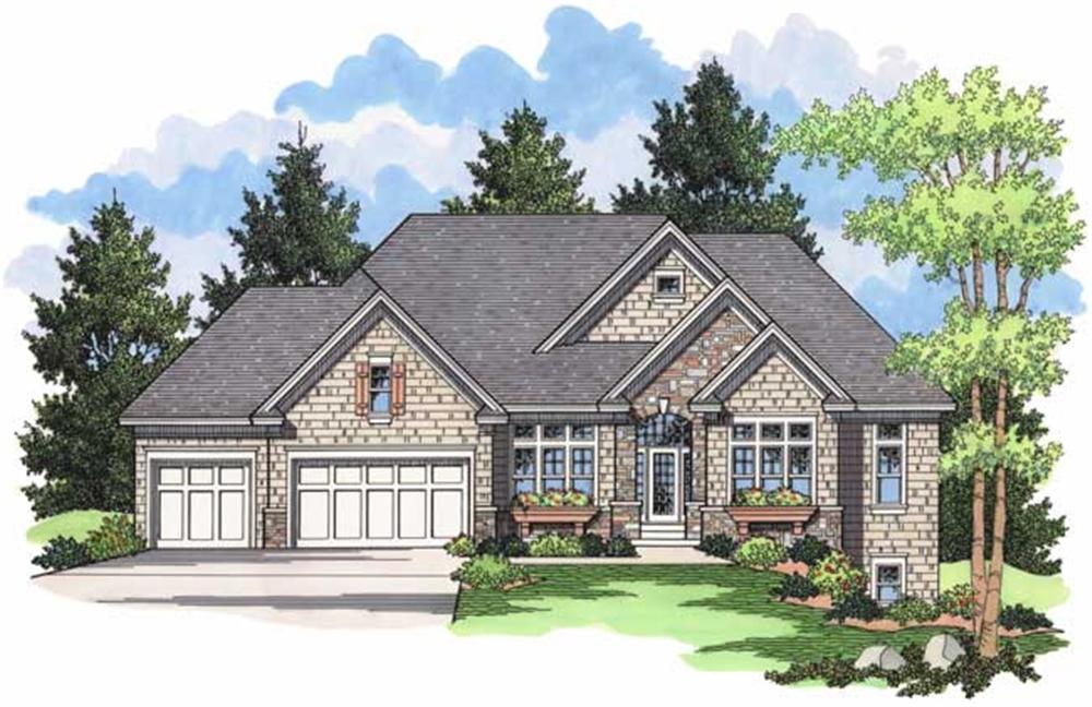 Front elevation for Country Houseplans CLS-3803.