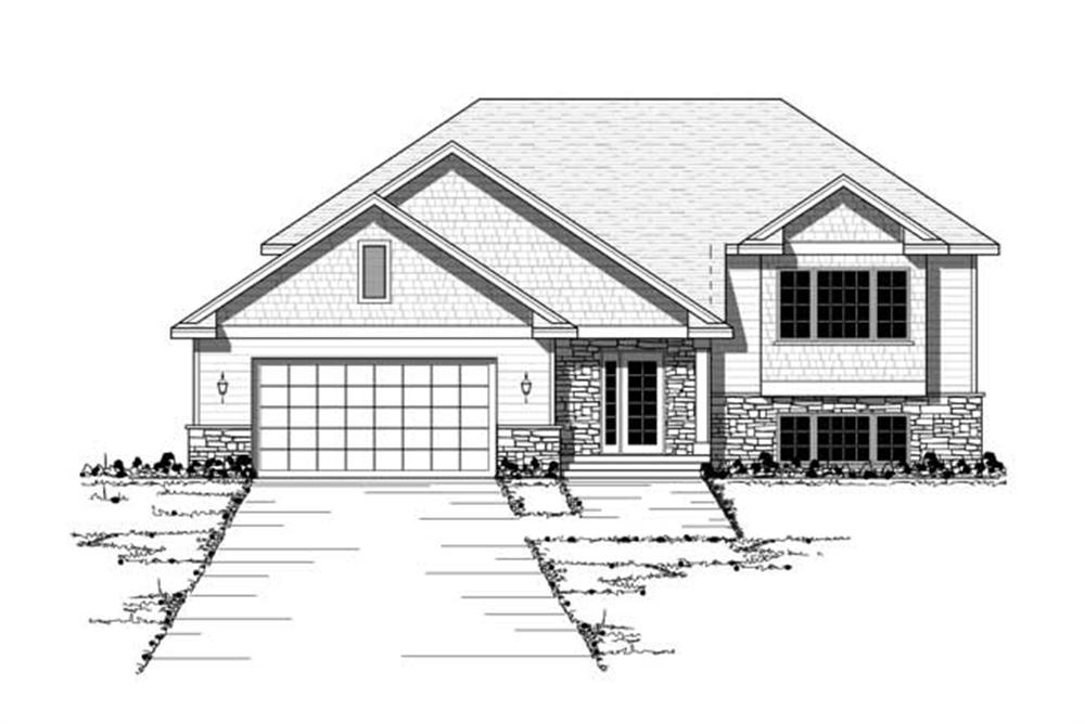 Front Elevation of European House Plans CLS-1201.