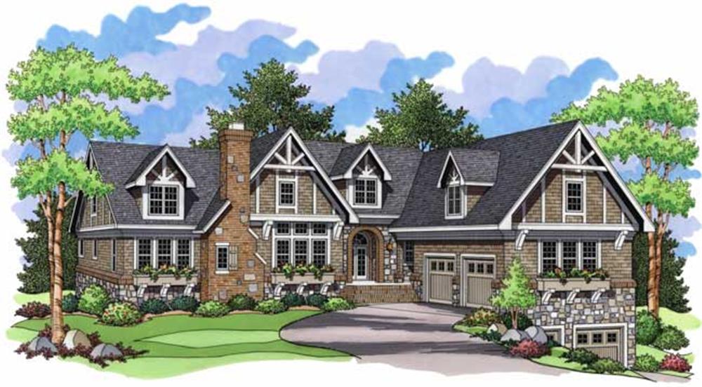Luxury Home Plans front elevation.