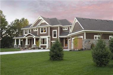 3-Bedroom, 3204 Sq Ft Country House Plan - 165-1107 - Front Exterior