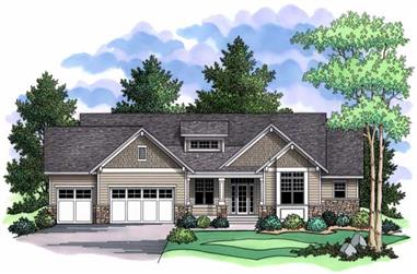 1-Bedroom, 1918 Sq Ft Country House Plan - 165-1108 - Front Exterior