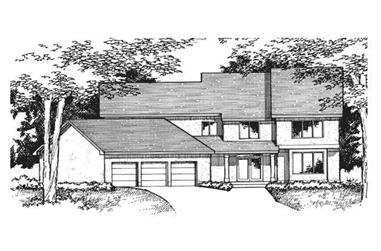 4-Bedroom, 3089 Sq Ft Country House Plan - 165-1114 - Front Exterior
