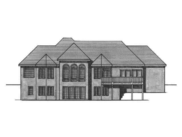 Home Plan Rear Elevation of this 3-Bedroom,3749 Sq Ft Plan -165-1115