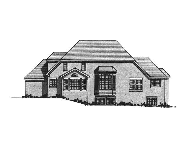 Home Plan Rear Elevation of this 3-Bedroom,2711 Sq Ft Plan -165-1123