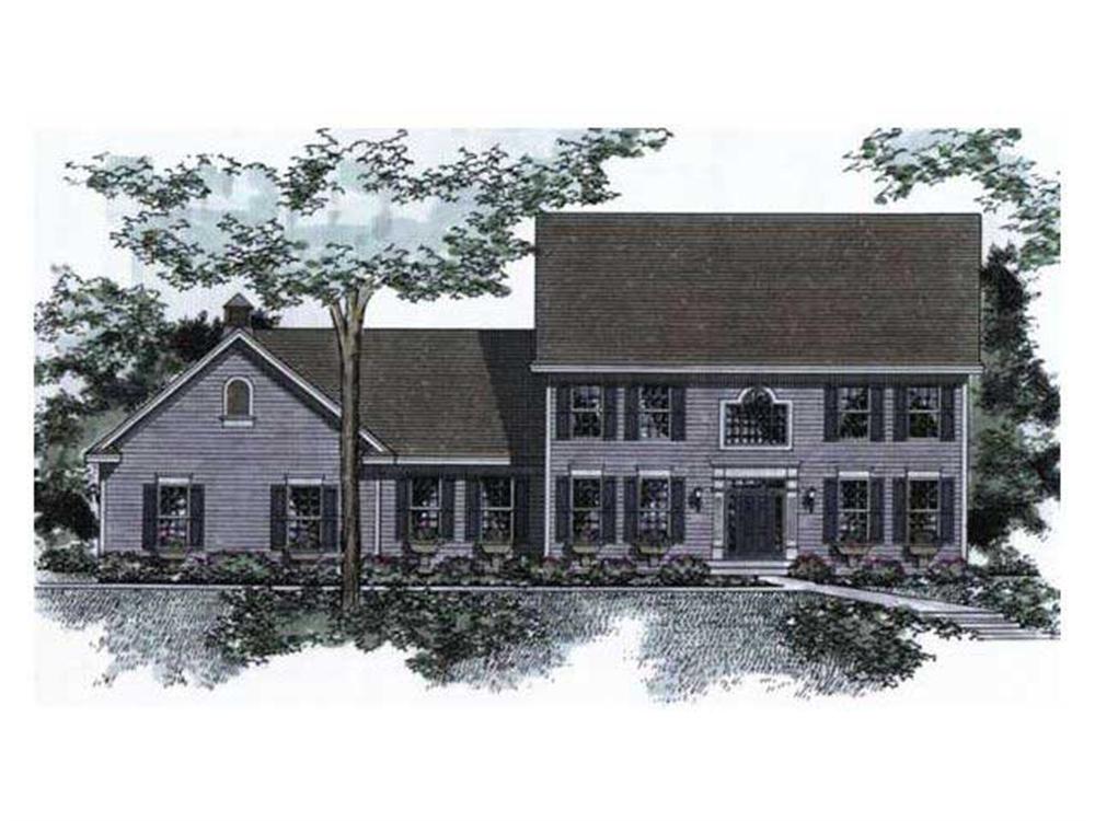 Colonial Homeplans CLS-3100 Colored Rendering.