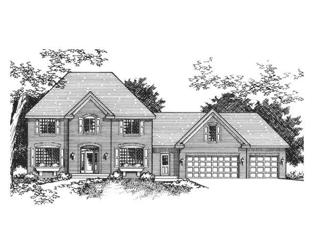 European House Plans CLS-2701 Front Elevation.