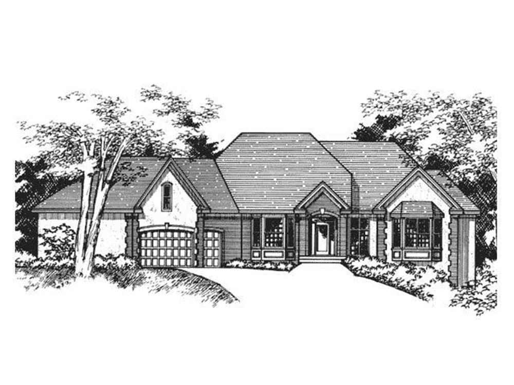 Front Elevation for European Homeplans CLS-3700.