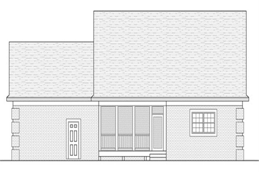 Home Plan Rear Elevation of this 3-Bedroom,1792 Sq Ft Plan -165-1142