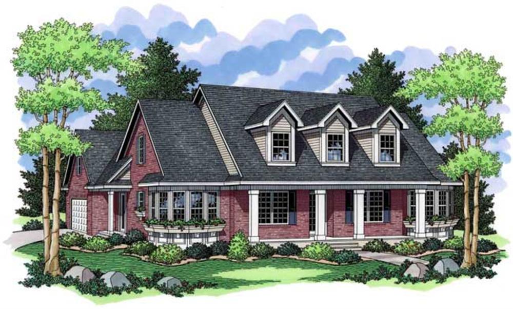 Front Elevation of Country Homeplans CLS-1915.