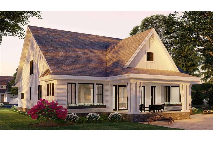 Rear View of this 4-Bedroom, 3146 Sq Ft Plan - 165-1151