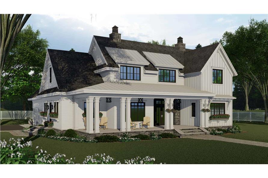 Front View of this 4-Bedroom,2913 Sq Ft Plan -165-1153
