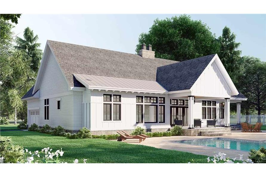 Rear View of this 3-Bedroom,2419 Sq Ft Plan -165-1157