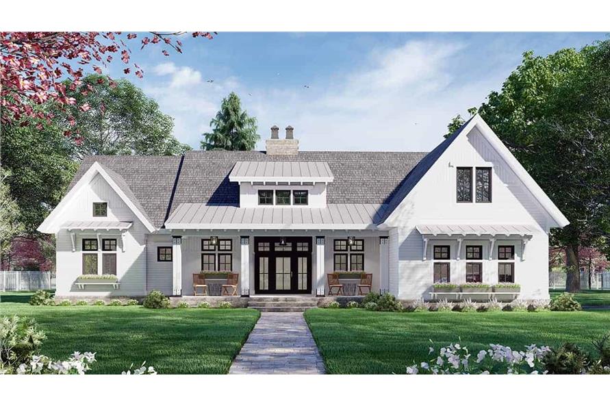 Front View of this 3-Bedroom,2419 Sq Ft Plan -165-1157