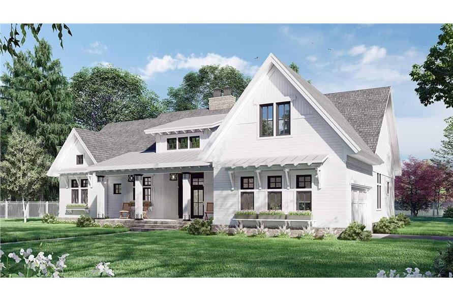 165-1157: Home Plan Rendering-Right View
