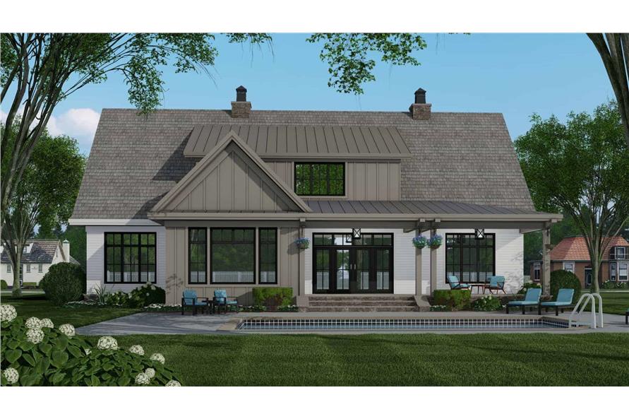 Pool of this 4-Bedroom, 3319 Sq Ft Plan - 165-1158