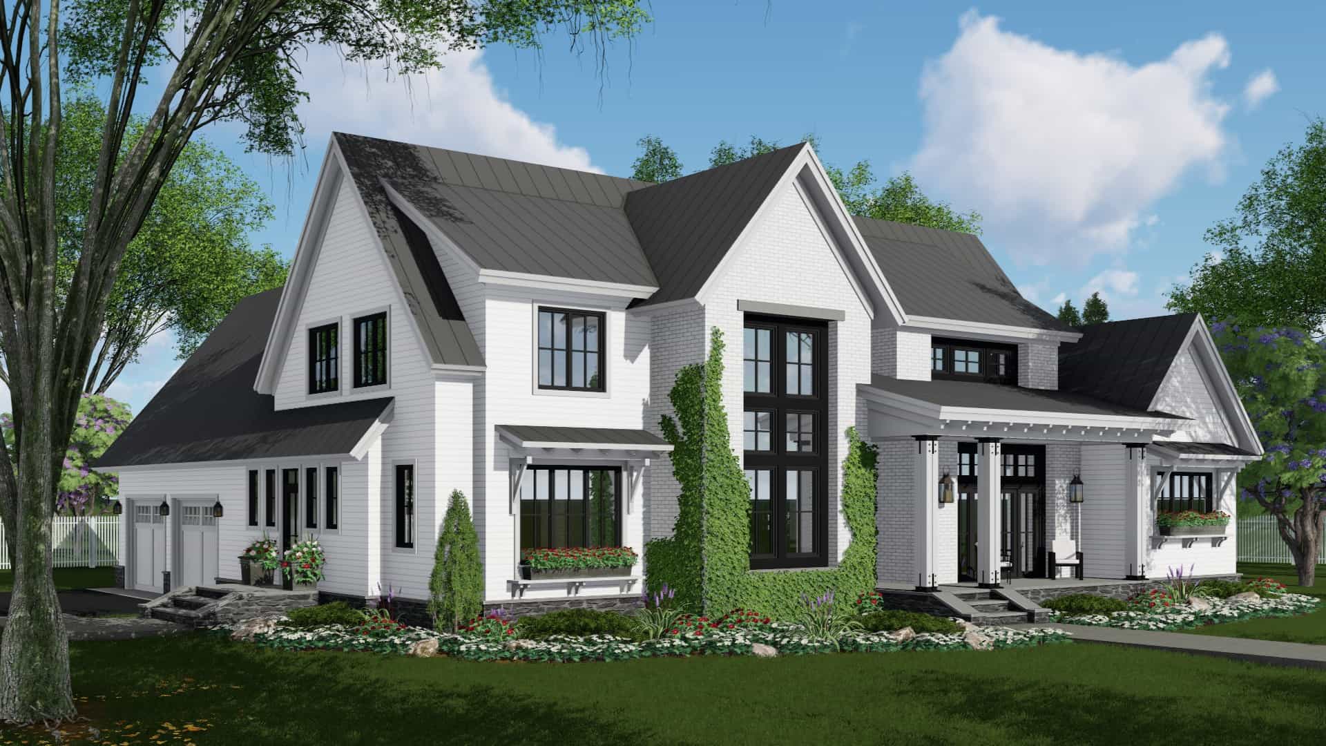 Front View of this 4-Bedroom, 2837 Sq Ft Plan - 165-1166
