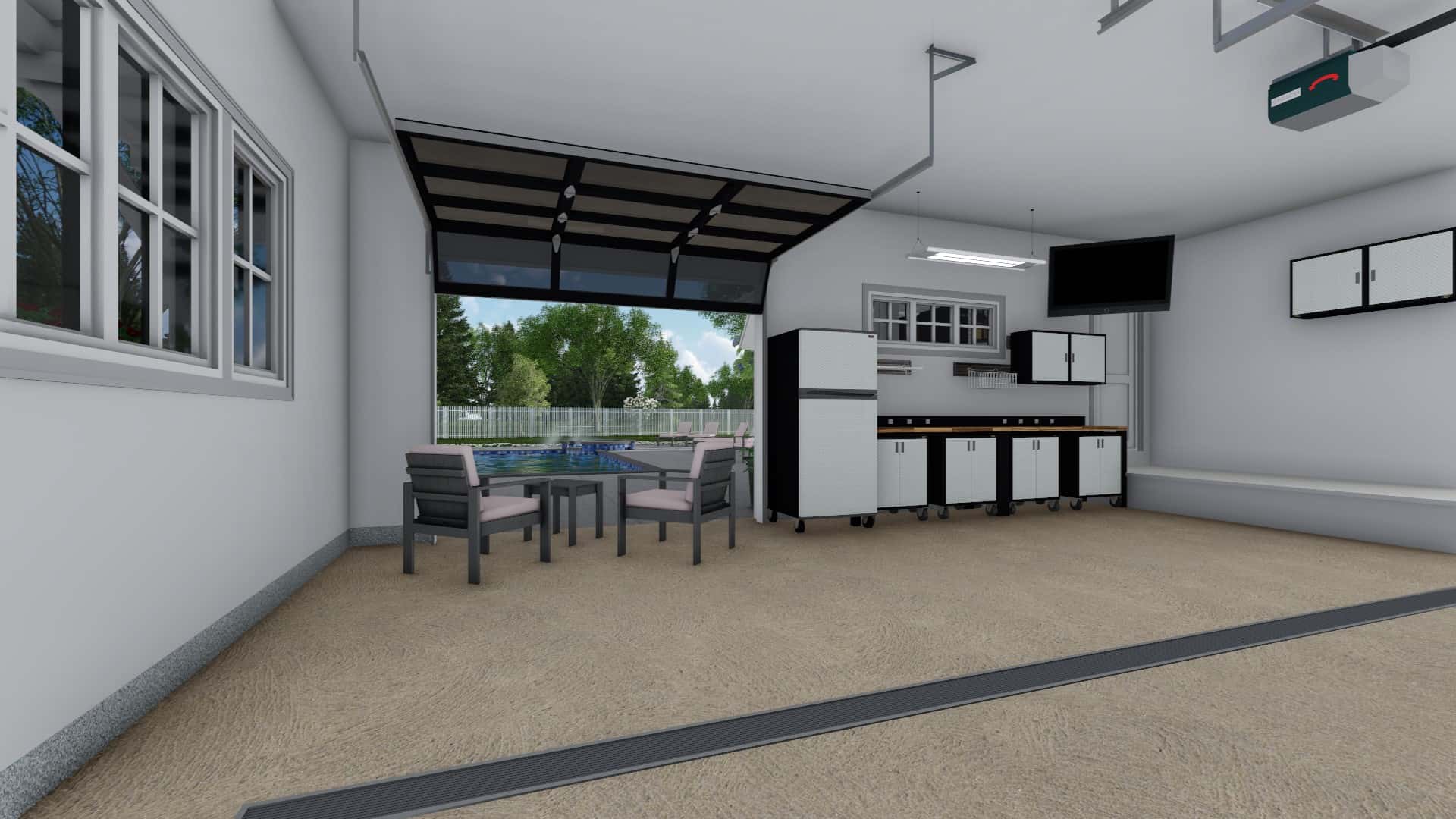 Garage of this 4-Bedroom, 2837 Sq Ft Plan - 165-1166