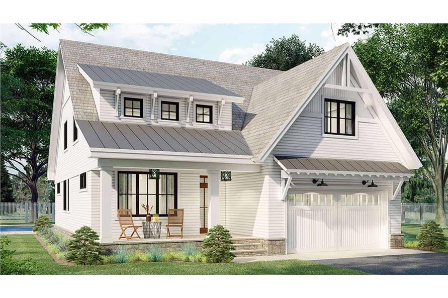 Front View of this 3-Bedroom,2456 Sq Ft Plan -165-1168