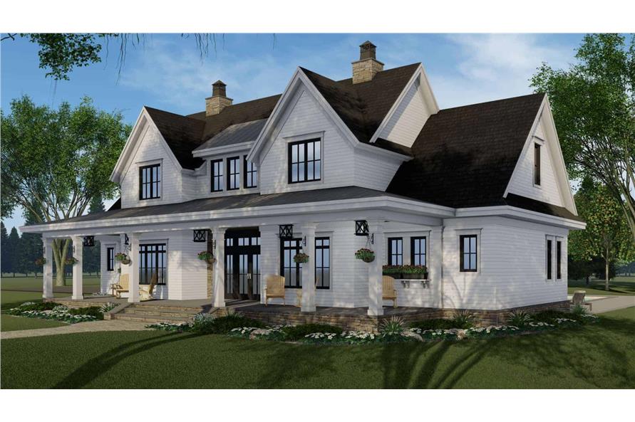 Front View of this 4-Bedroom,2743 Sq Ft Plan -165-1170