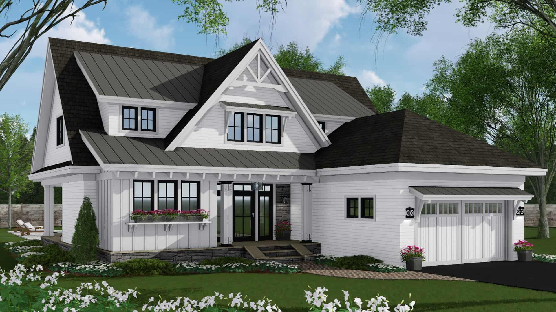 Front View of this 4-Bedroom, 2652 Sq Ft Plan - 165-1173