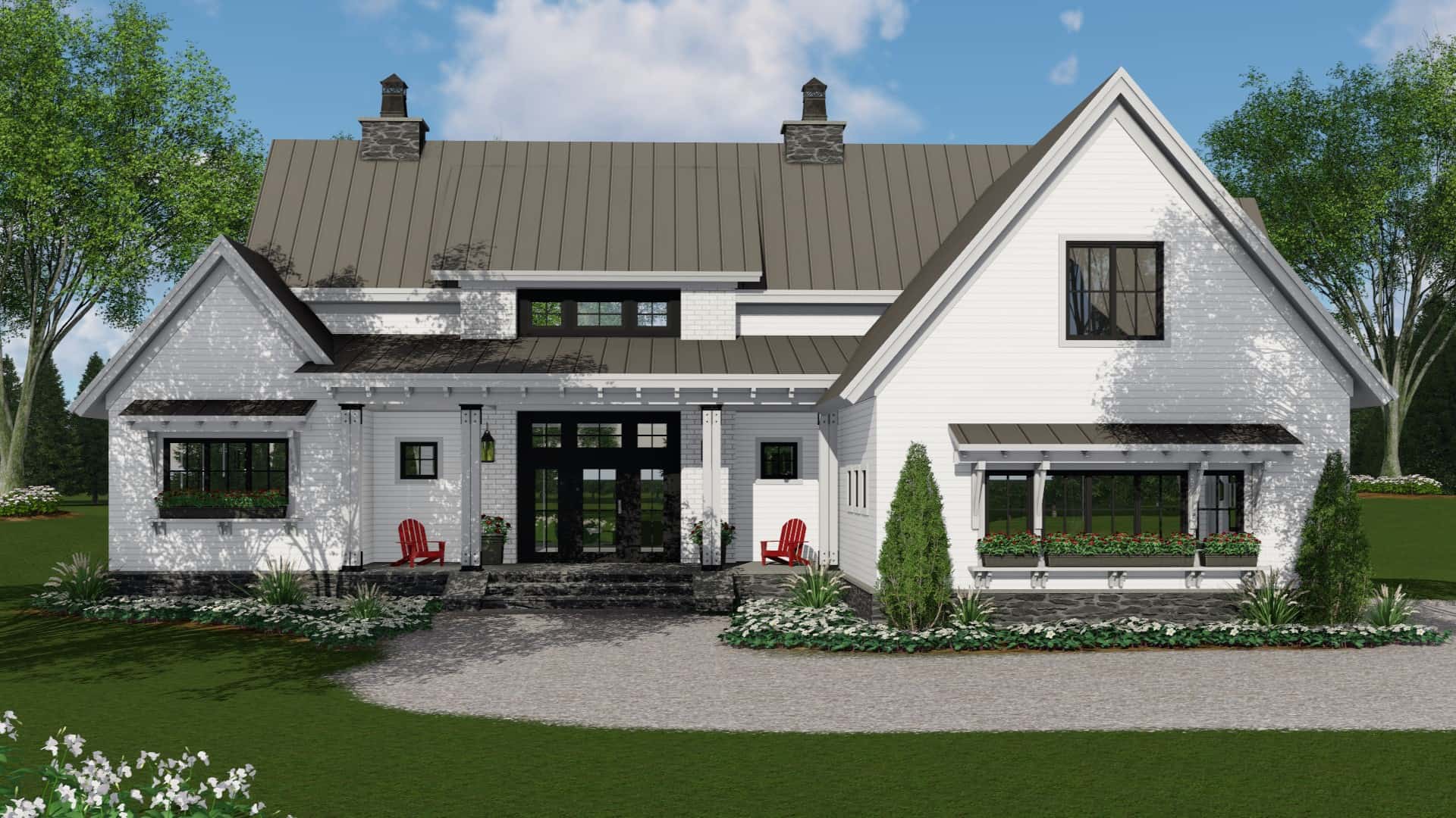 Front View of this 3-Bedroom, 2125 Sq Ft Plan - 165-1174