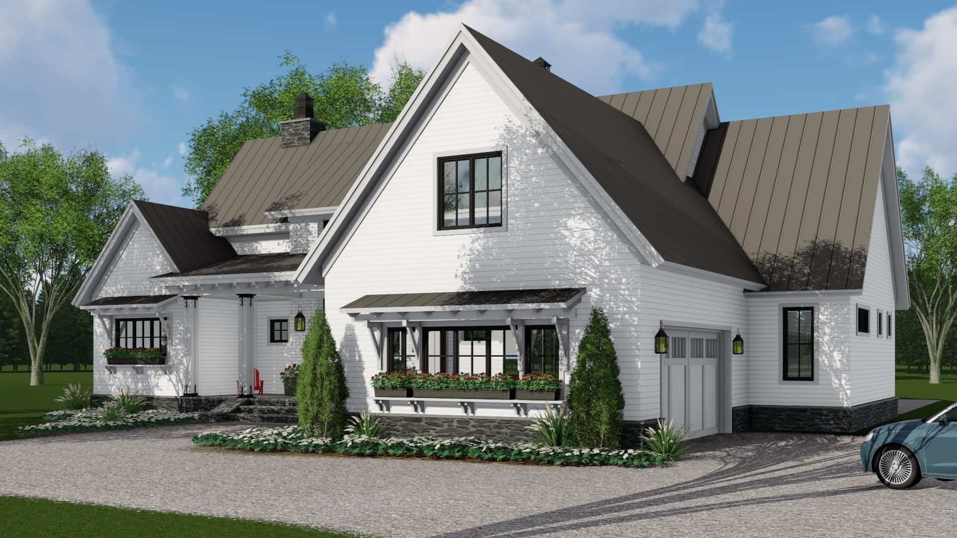 Right Side View of this 3-Bedroom, 2125 Sq Ft Plan - 165-1174