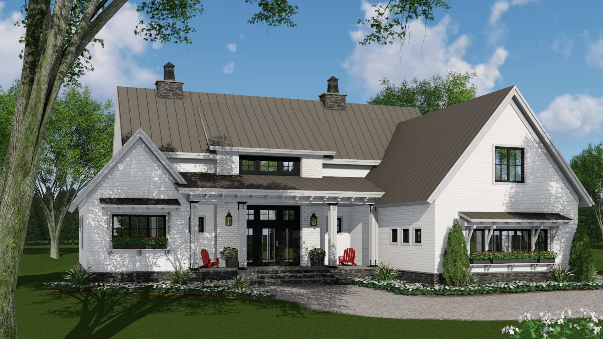 Front View of this 3-Bedroom, 2125 Sq Ft Plan - 165-1174