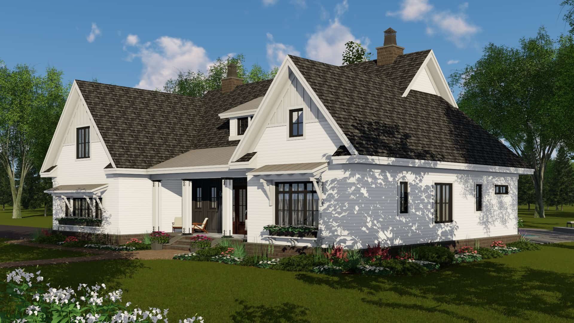 Right Side View of this 4-Bedroom, 2514 Sq Ft Plan - 165-1177