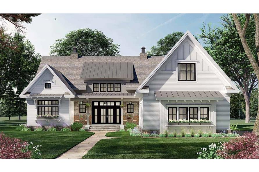 Front View of this 3-Bedroom, 2136 Sq Ft Plan - 165-1181