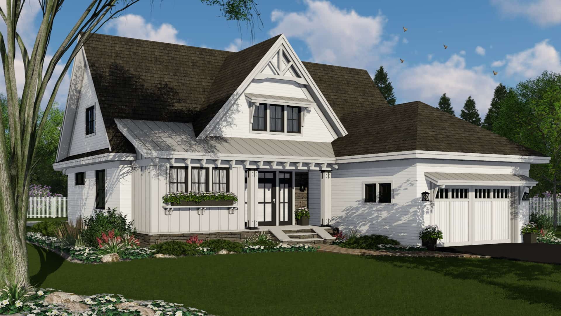 Front View of this 4-Bedroom, 2584 Sq Ft Plan - 165-1184