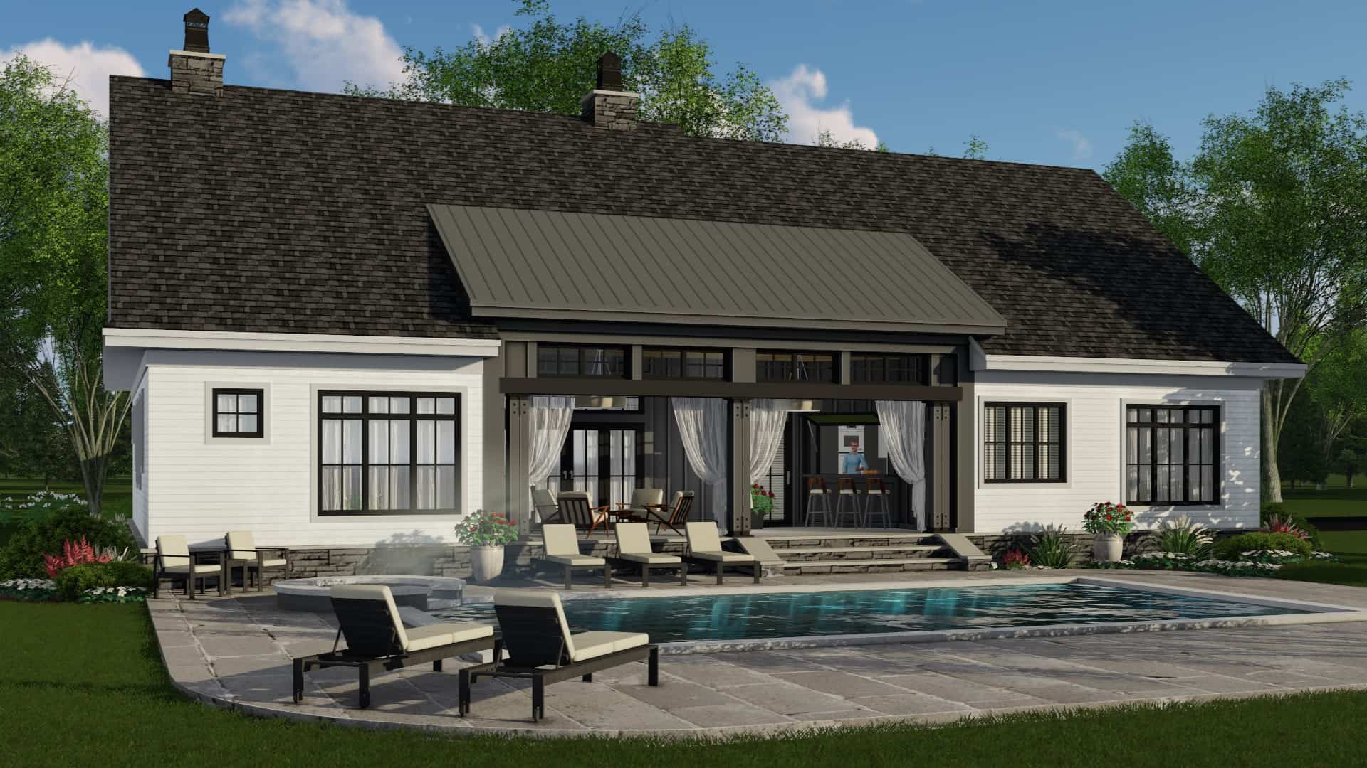 Pool of this 3-Bedroom, 2480 Sq Ft Plan - 165-1190