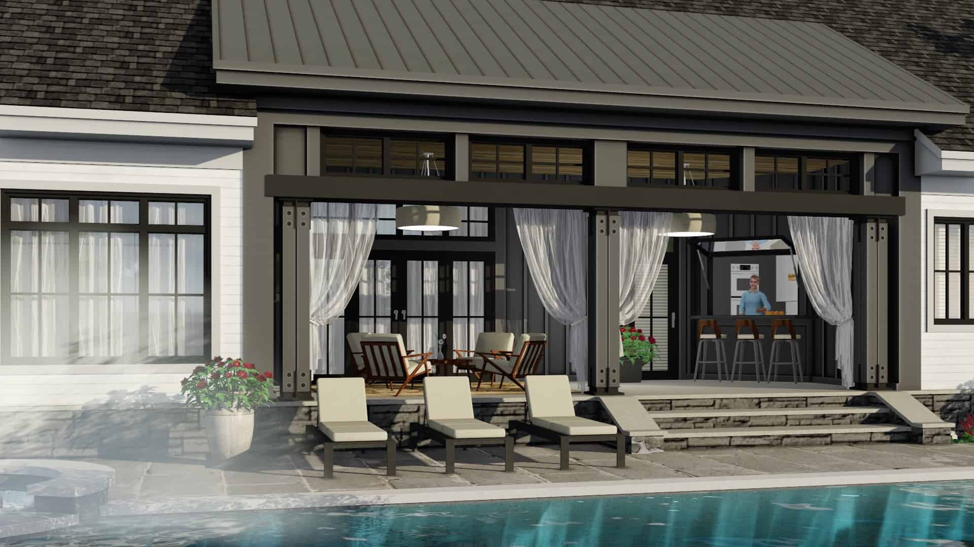Pool of this 3-Bedroom, 2480 Sq Ft Plan - 165-1190